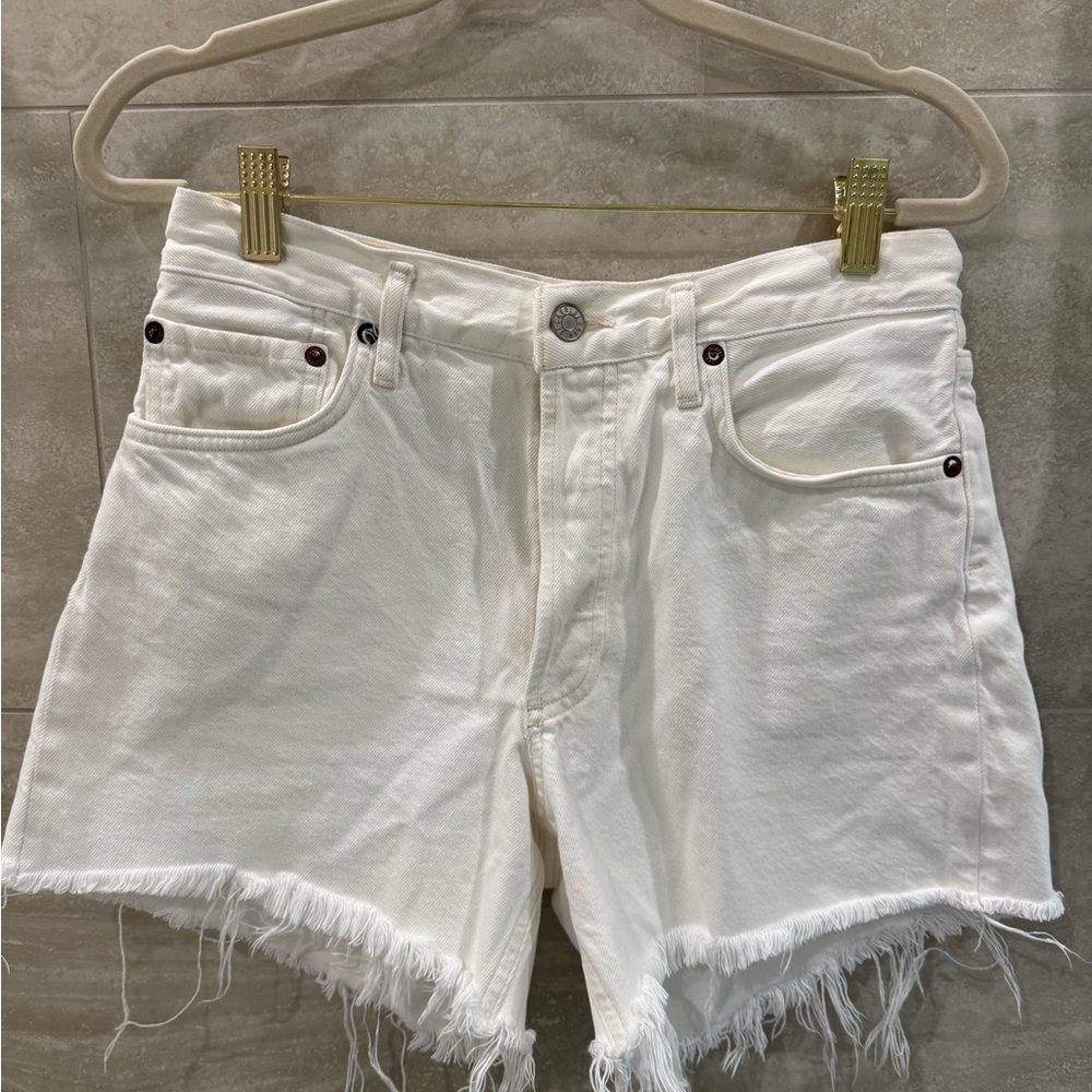 AGOLDE White Cut-Off Shorts Size 25